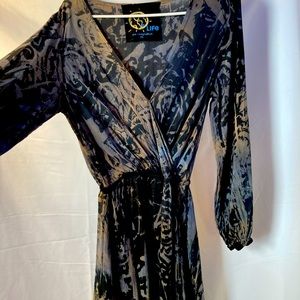 NWOT Blue Life by Planet Blue batik print dress XS